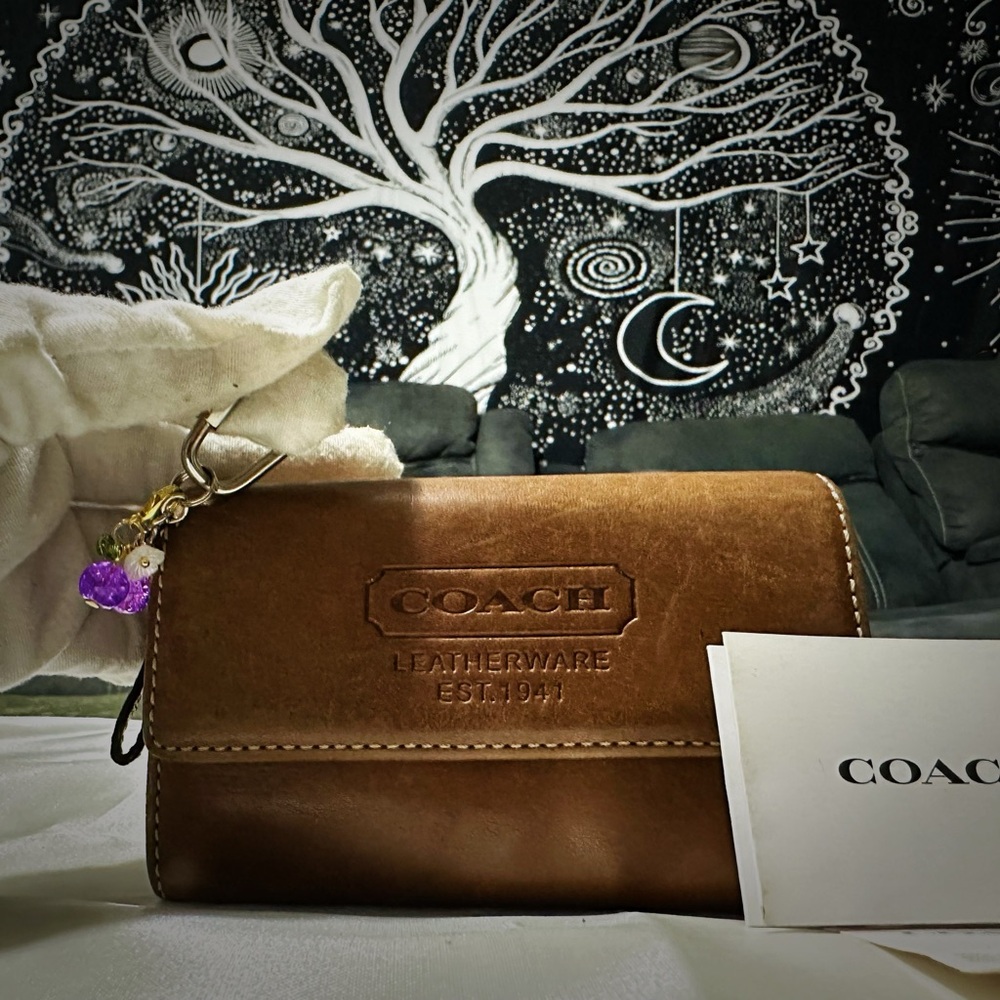 Vintage Coach clutch wallet 2004 year Brown Leather Wallet - Picture 17 of 17